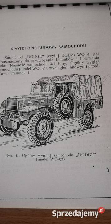 Dodge w 51 instrukcja Pozostałe Motoryzacja Końskie