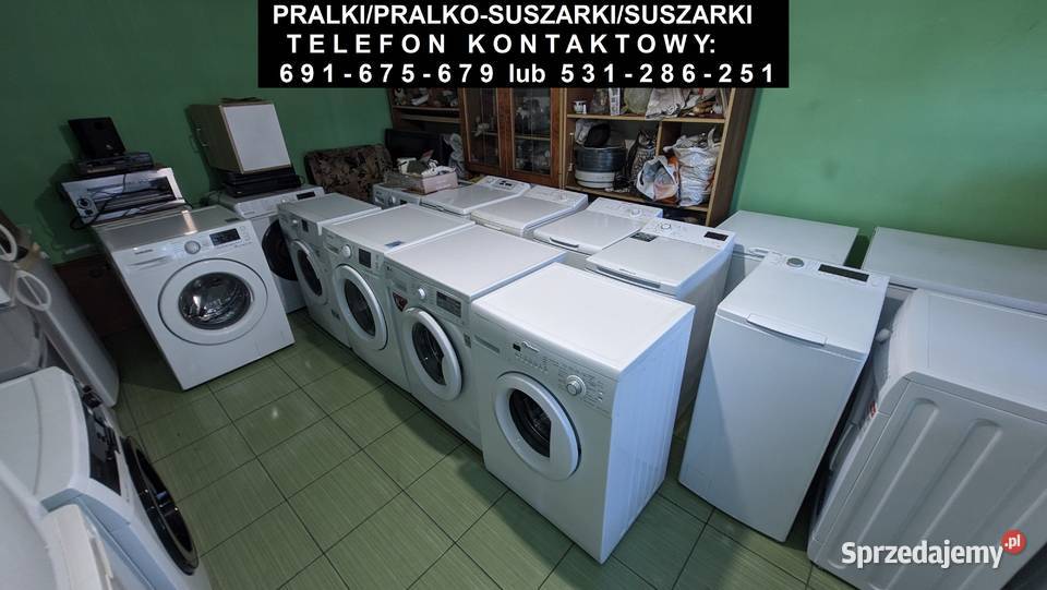 Używane pralki pralkosuszarki suszarki gwarancja wolnostojące kujawsko-pomorskie Dobrzyń nad Wisłą
