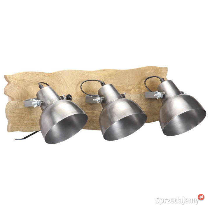 Industrialna lampa ścienna srebrna 68x23 E27 mazowieckie Warszawa