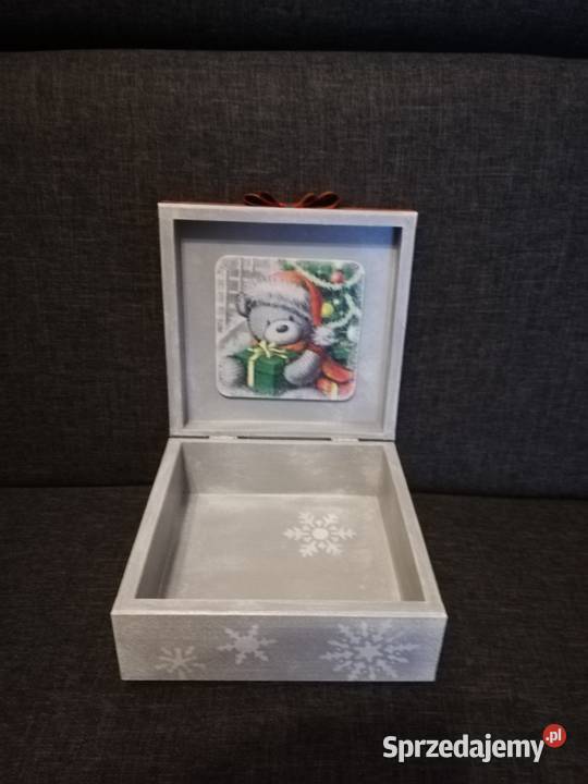 Świąteczne pudełko aniołek miś sarenki handmade Kędzierzyn-Koźle sprzedam