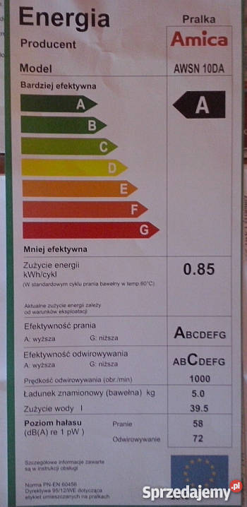 Pralka Amica AWSN 10DA Przemyśl sprzedam