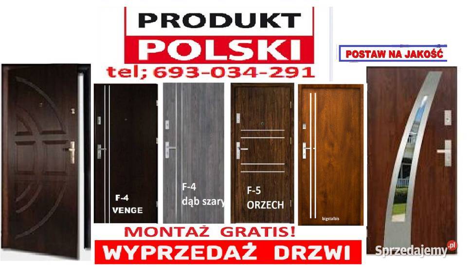 Tanie drzwi wejściowe AKUSTYCZNE ZEWNĘTRZNE z Tomaszów Mazowiecki