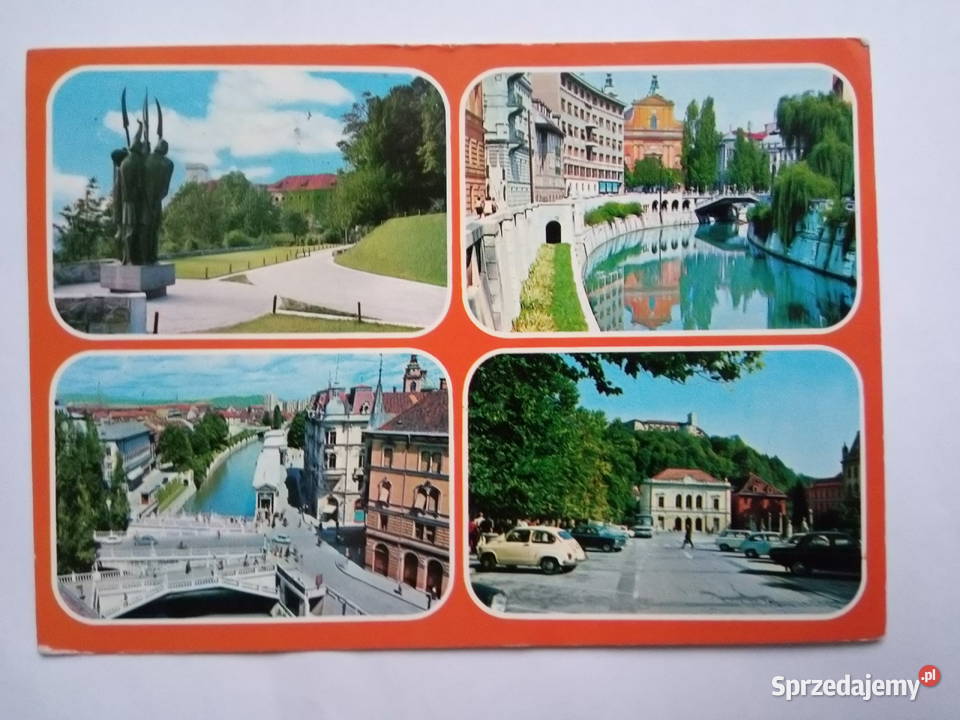 Pocztówka Jugosławii Ljubljana z 1976 r Ze Dąbrowa Górnicza