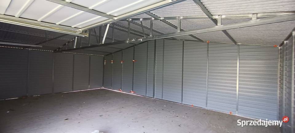 Garaż Blaszany hala wiata 10x6 lamele 2x brama Ciechanów