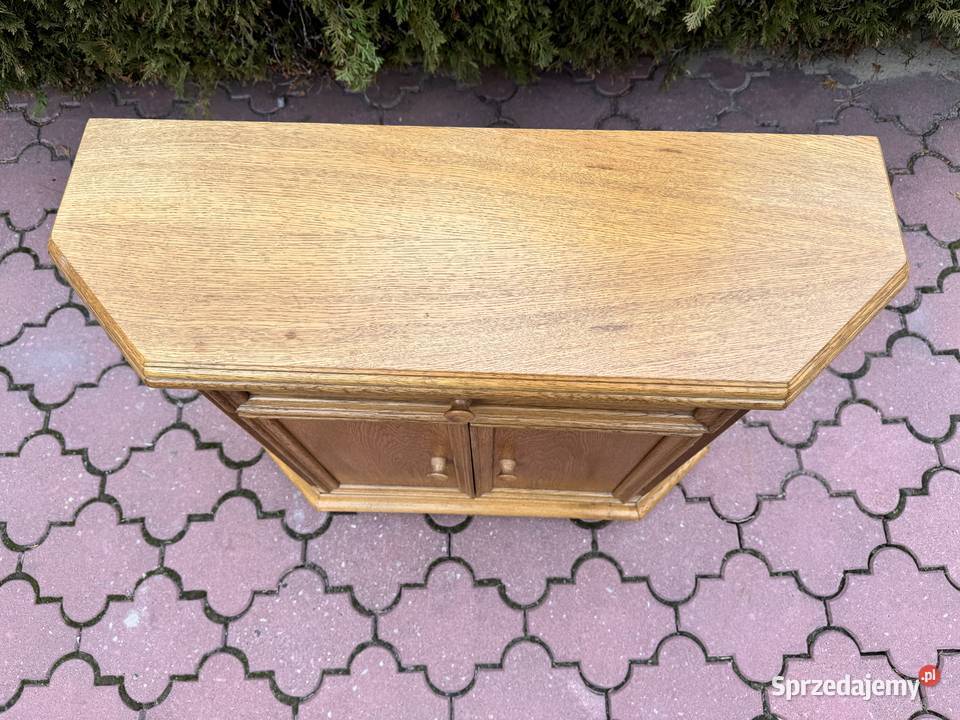 Szafka wąska stylowa dębowa komoda płytka Garwolin