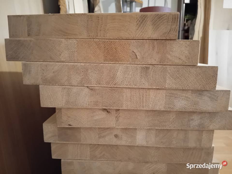 Trepy stopnie drewniane dąb obłogowane Łazy