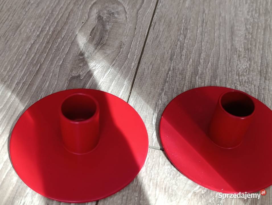 świeczniki Ikea czerwone 4 sztuki wielkopolskie Poznań sprzedam
