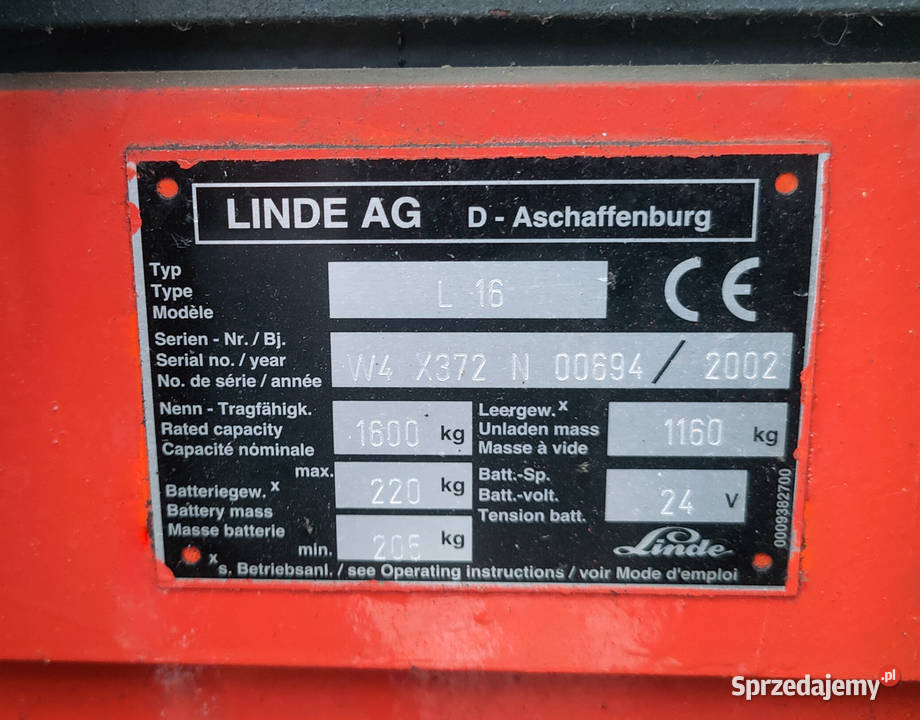 Wózek widłowy paletowy paleciak z masztem Linde Wózki widłowe Piła