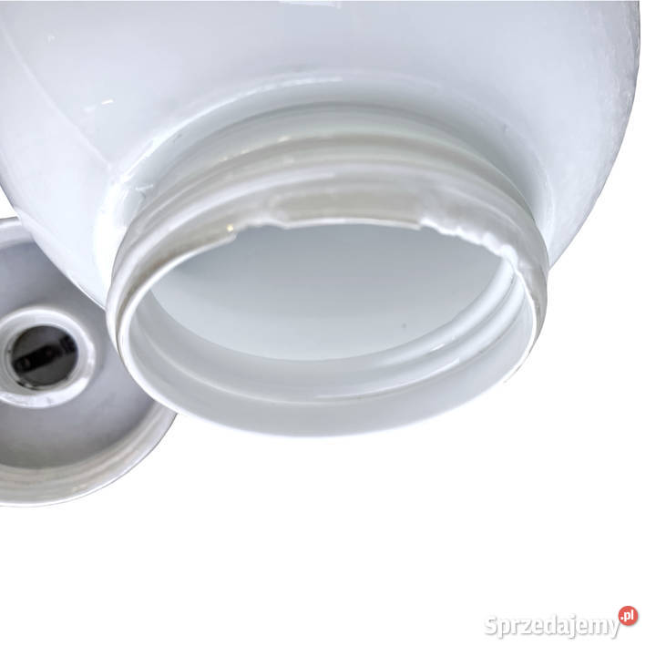 Kinkiet industrialny biały szklany FOTON Polska