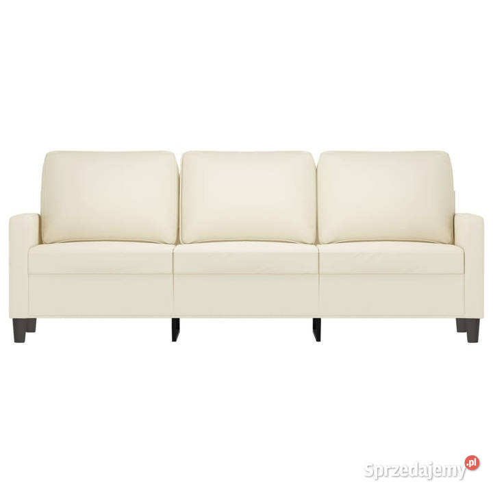 Sofa 3osobowa kremowy 180 tapicerowana aksamitem Warszawa