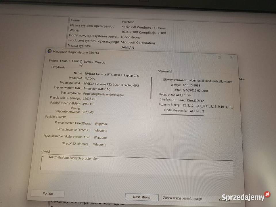 Laptop Acer Nitro 5 Nowy Dwór Mazowiecki