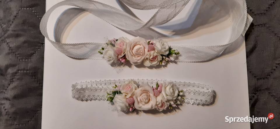 Opaska I pasek do chrztu Borów