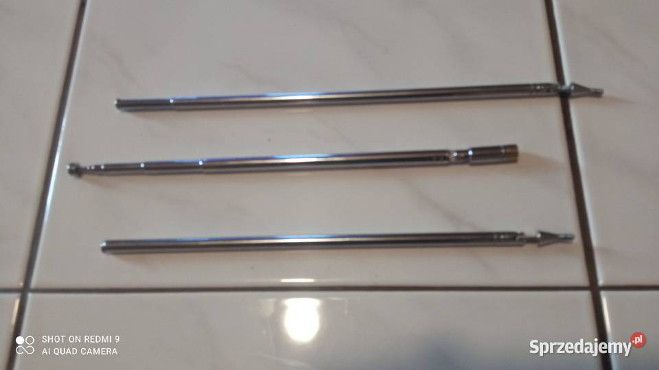 3 anteny teleskopowe 75 sprzedam