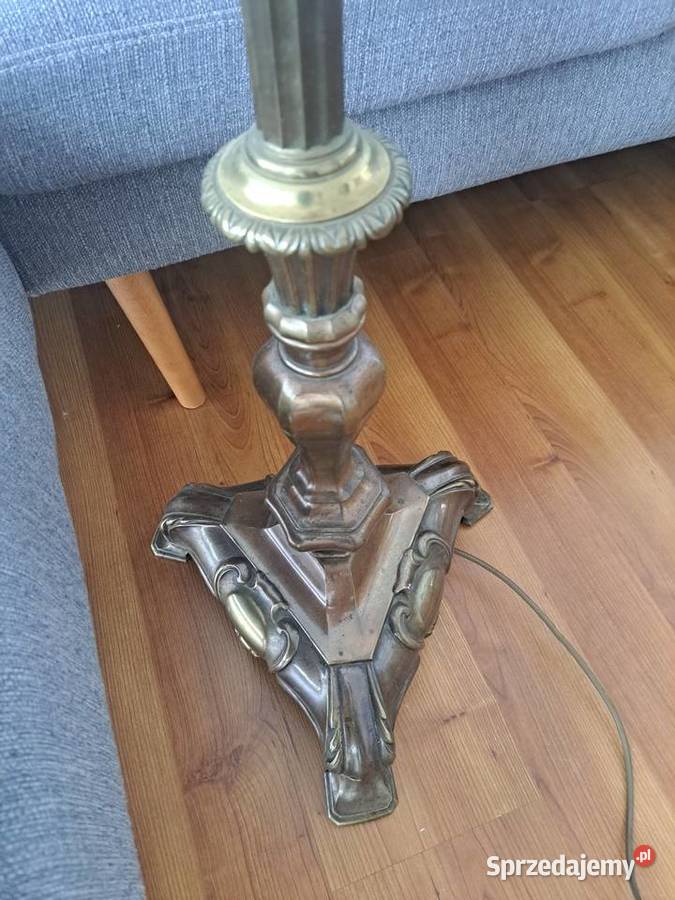 Antyczna mosiężne lampa podłogowa Lampy podłogowe Olszany sprzedam