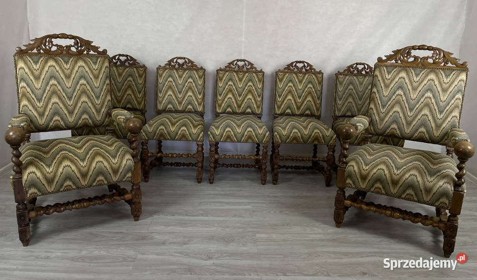 Antyczny Komplet Neorenesansowy z 1890 roku Łódź