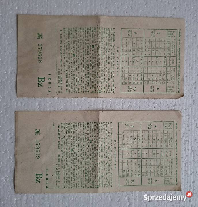 stare kupony Lotka Warszawa sprzedam