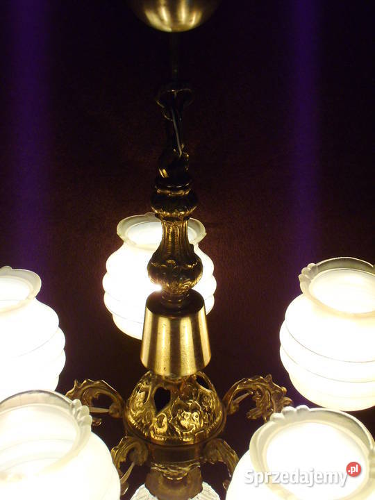 Żyrandol mosiężny 6 punktowy dolnośląskie
