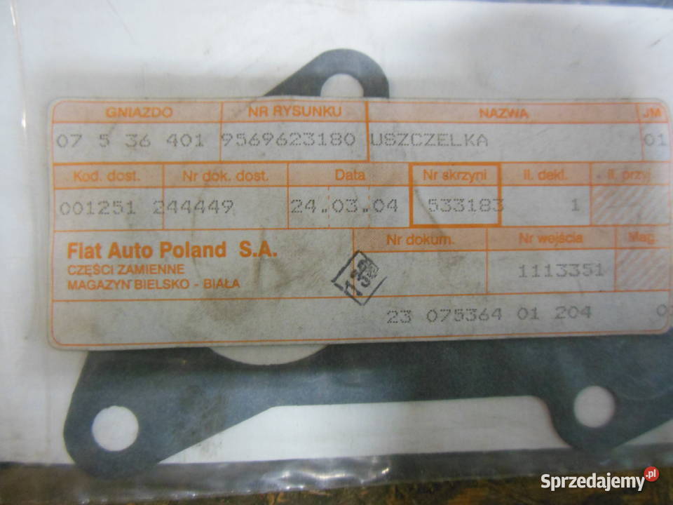 Uszczelka kolektora dolotowego 9569623180