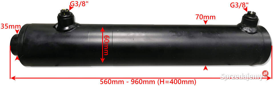 SIŁOWNIK HYDRAULICZNY SMTG 60x35 SKOK 400 2STR Solec Kujawski sprzedam