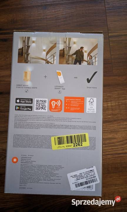 Lampa ścienna LED WiFi ORBIS WALL WOOD 12W śląskie Chorzów sprzedam