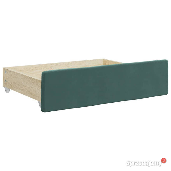 Sofa rozsuwana z szufladami ciemnozielona Dom i Ogród