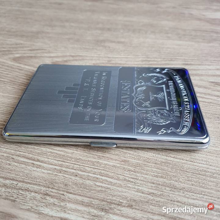 Papierośnica chromowana Pozostałe Nowa Sól sprzedam