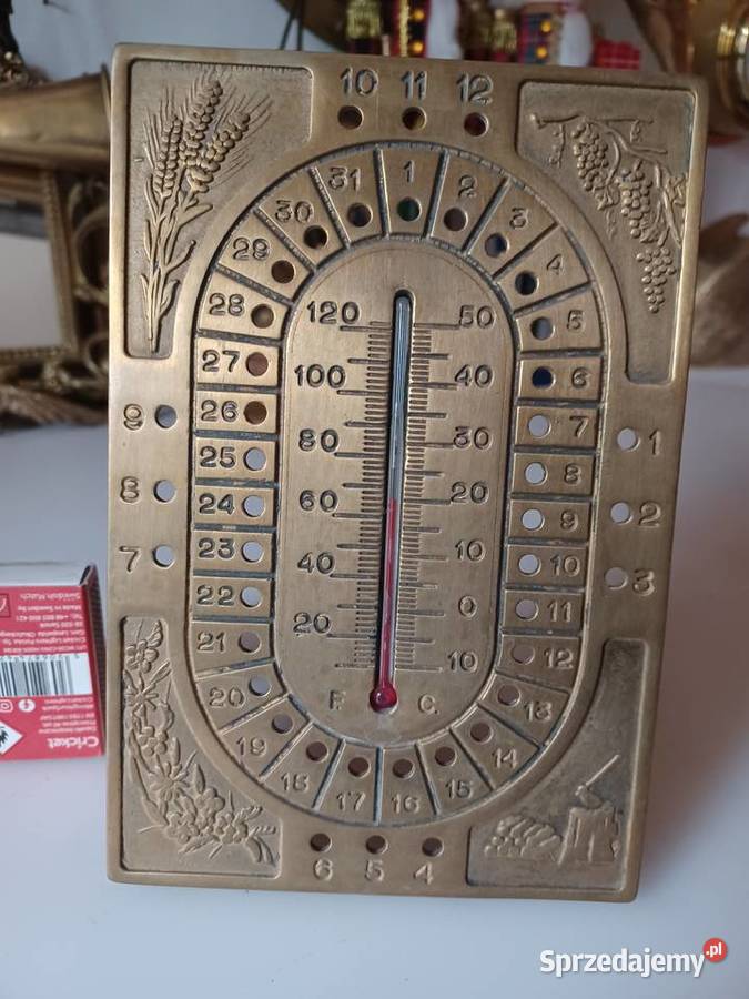 Piękny sygnowany mosiężny kalendarz z sprzedam