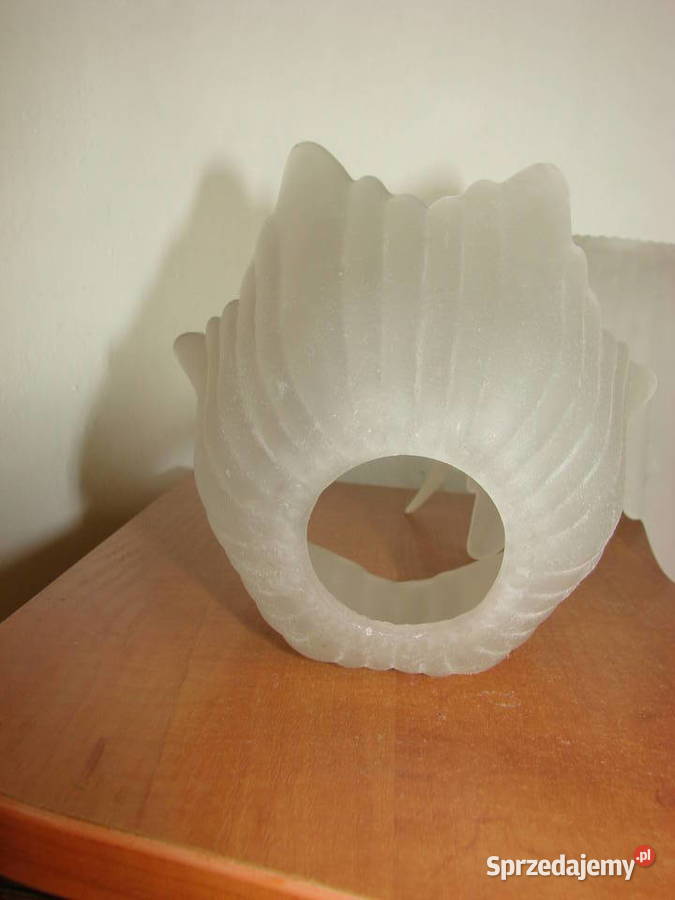 szklany klosz żyrandola PRL pomorskie Pruszcz Gdański