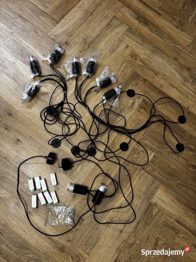 Lampa sufitowa pająk liniowa 9 punktów czarna małopolskie