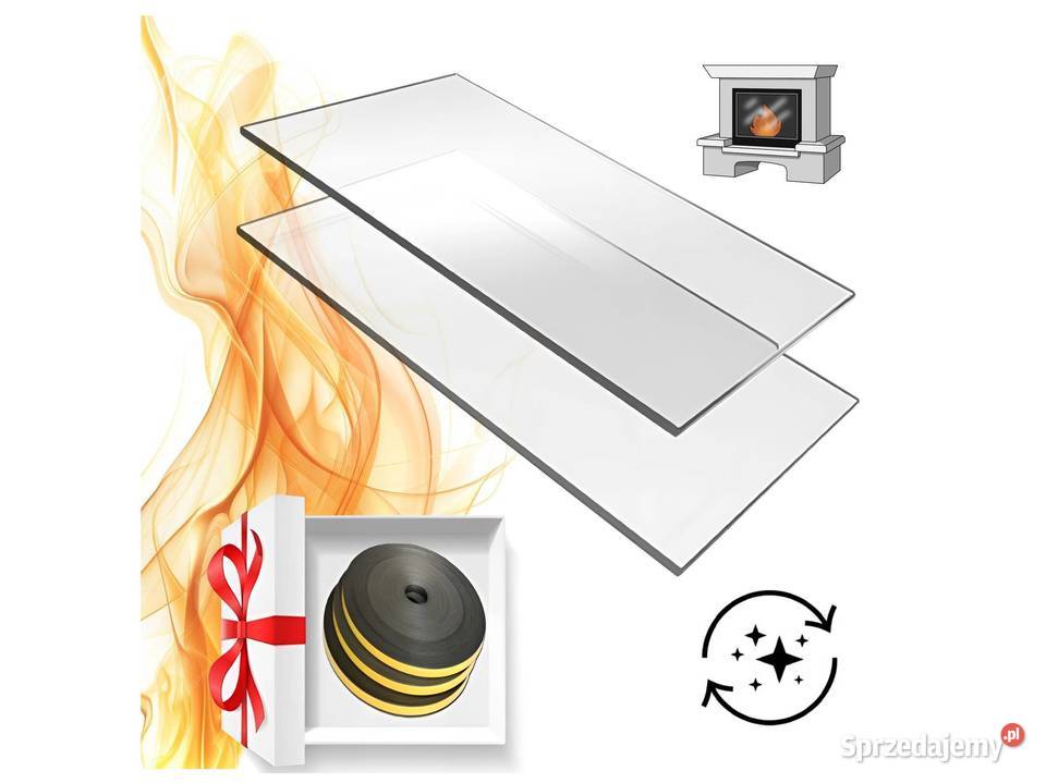 SZYBA DO KOMINKA PIECA KOZY ŻAROODPORNA Ogrzewanie