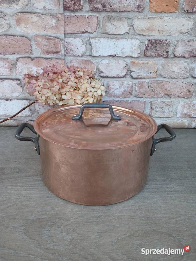 Miedziany garnek z pokrywką poj 4 litry Garnki i szybkowary Warszawa