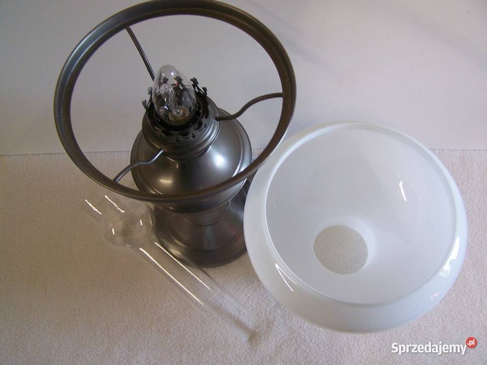 Lampa stołowa w stylu retro szkło mleczne Koszalin