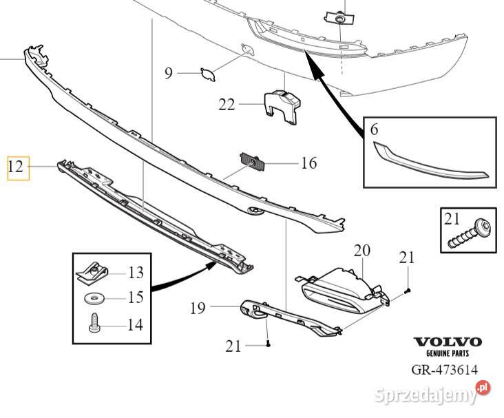 VOLVO XC90 II listwa zaslepka dyfuzor spoiler Bielany Wrocławskie