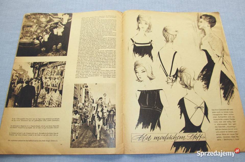 Berlins Modenblatt 121962 z wykrojami Vintage Antykwariat kujawsko-pomorskie Skępe