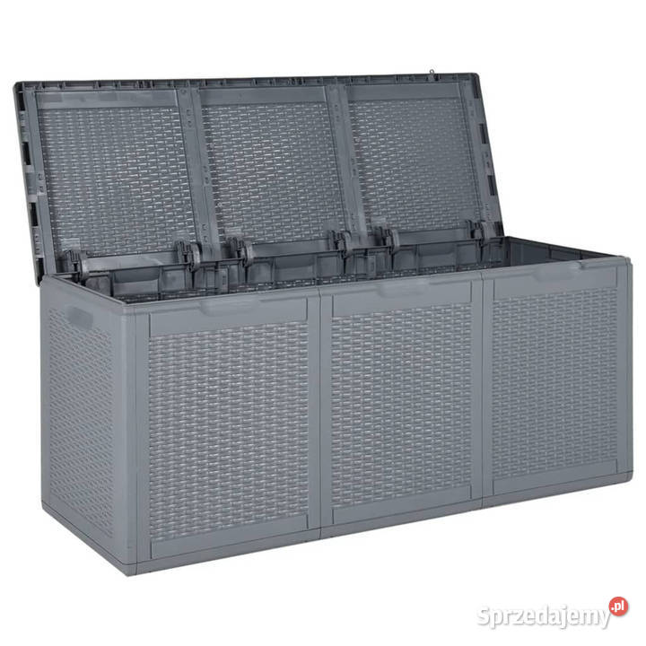 Skrzynia ogrodowa szara rattan PP 270 L WM364061 Warszawa