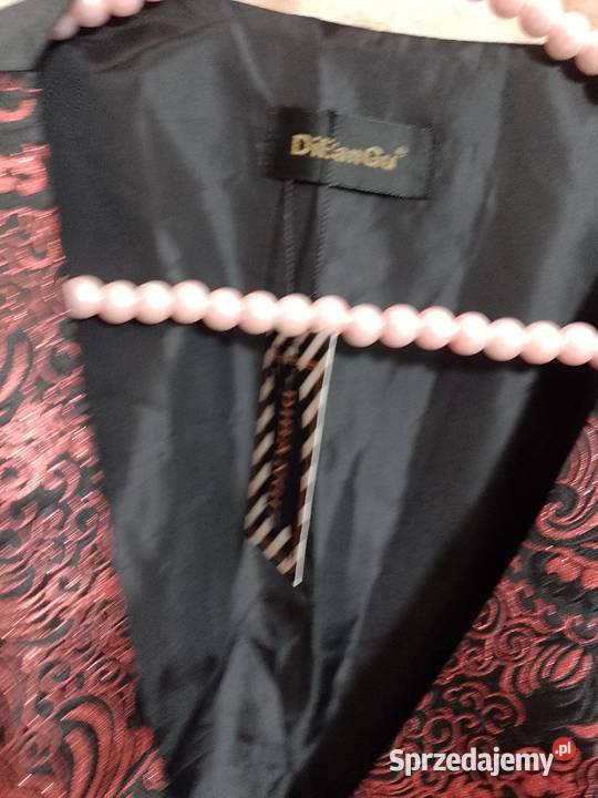 4XL5XL Czerwono czarna kamizelka garniturowa z sprzedam