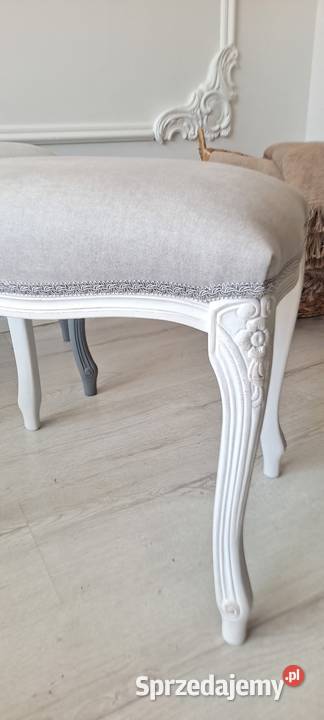 Stylowa pufa popielata fotel Ludwik Ludwikowska 34cm Szczecin sprzedam