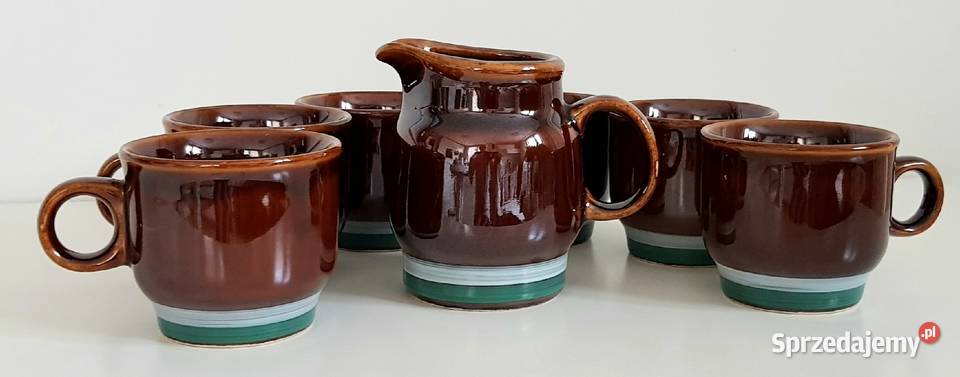 Porcelit fajans Pruszków PRL filiżanka mlecznik śląskie Ruda Śląska