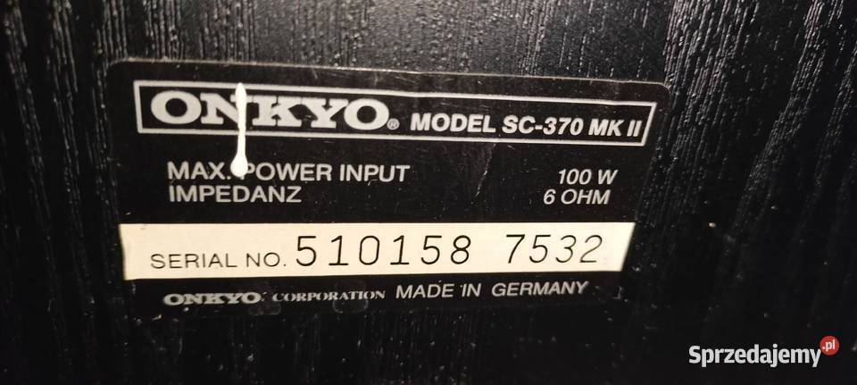 Kolumny Onkyo SC 370 mkIi 100 wat świętokrzyskie Sędziszów