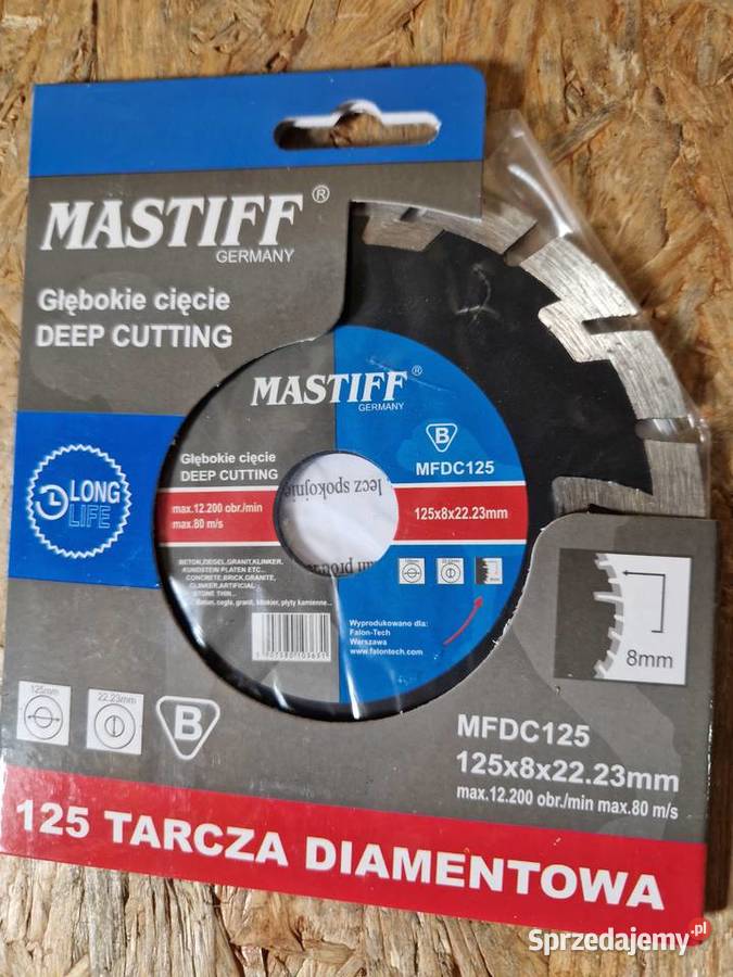 Tarcza diamentowa Mastiff MFDC125 125x222 Ręczne wielkopolskie Głogowa