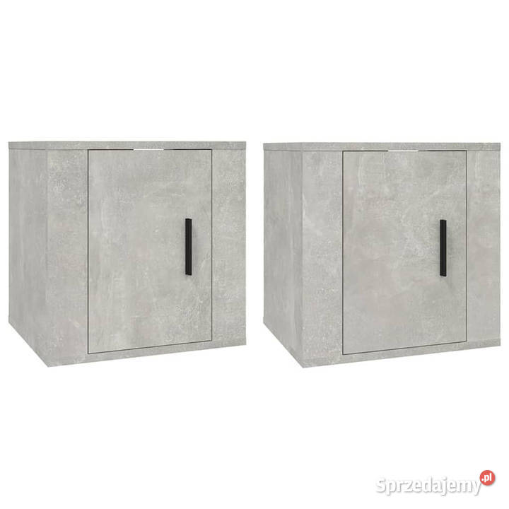 Wiszące szafki TV 2 szarość betonu 40x345x40 Warszawa