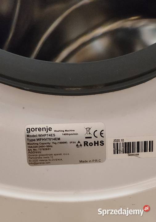 Sprzedam pralka Gorenje 1400 obrotów 59.5cm śląskie Piekary Śląskie