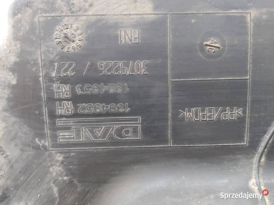 OSŁONA NADKOLE BŁOTNIK KABINY PRAWY 1994952 DAF