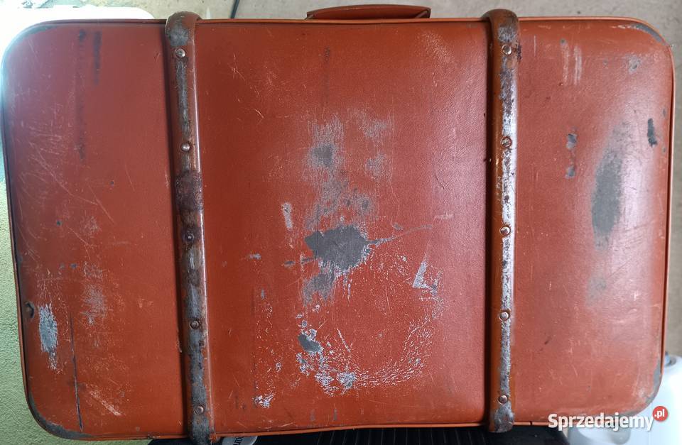 PRL walizka zabytek metalowa lata 50
