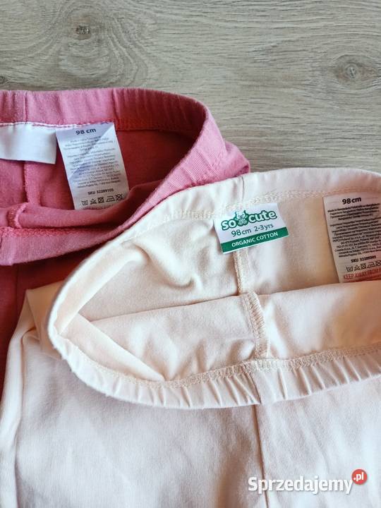 Legginsy getry dziewczęce 2pak 98 mazowieckie Płock sprzedam