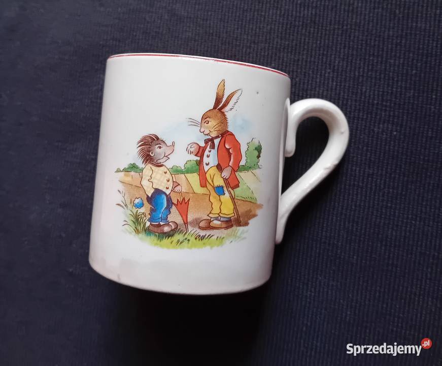 Fajansowy kubek dzieci dekoracja bajkowa wielkopolskie