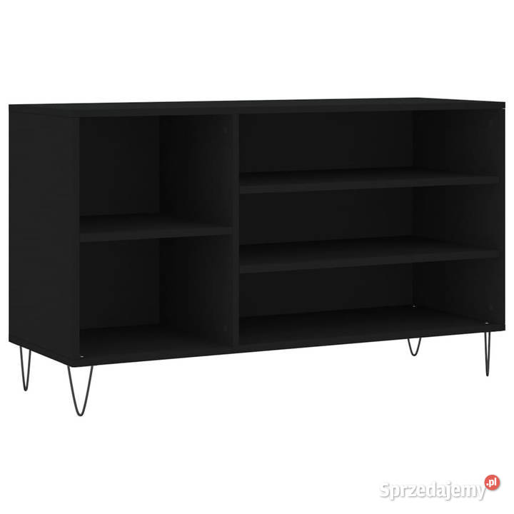 Szafka na buty czarna 102x36x60 materiał