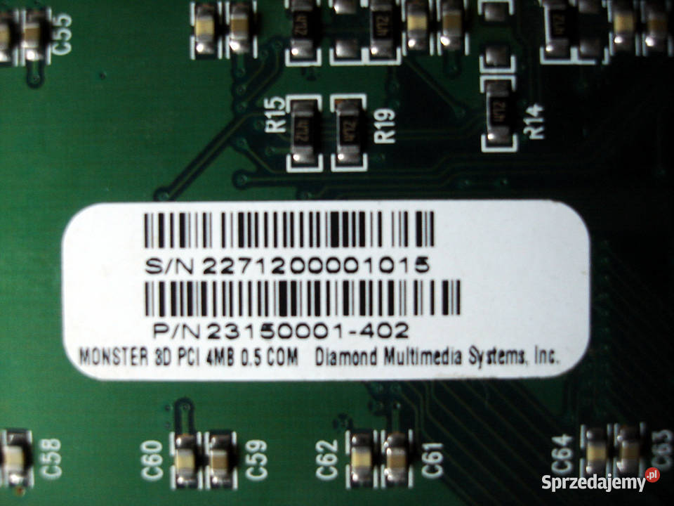 Akcelerator DIAMOND MONSTER 3D 3DFX VOODOO 4MB świętokrzyskie Kielce sprzedam
