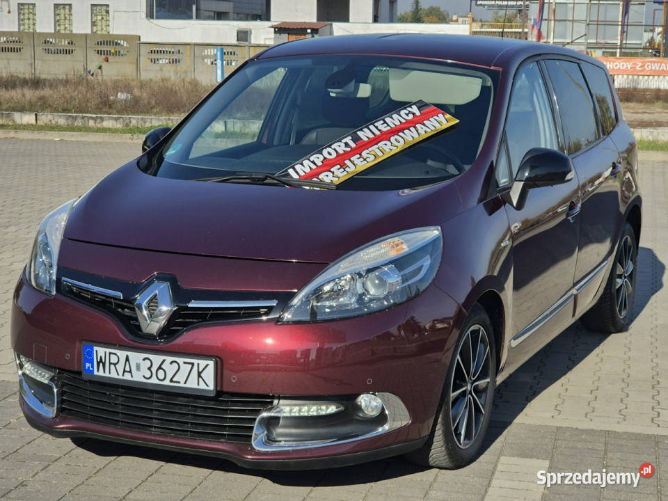 Renault Grand Scenic 2013r, Wyjątkowy Org. Lakier, 1 Właściciel, Półskóra,…