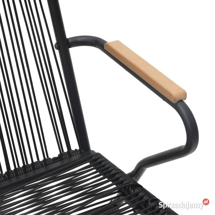 Krzesła ogrodowe 2 czarne 58x59x855 rattan PVC Krzesła ogrodowe Warszawa
